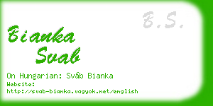 bianka svab business card